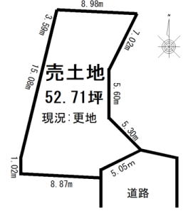 香芝市別所の土地物件の図面