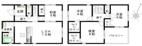 奈良県橿原市白橿町７丁目新築一戸建て物件の図面