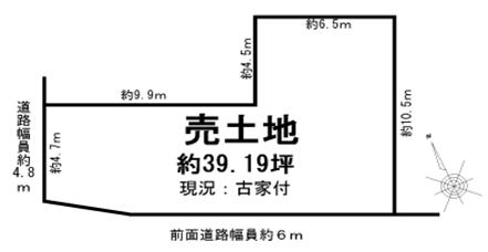 奈良県橿原市小房町土地物件の図面