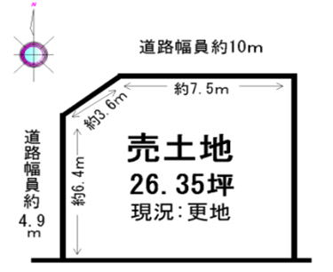 奈良県橿原市山之坊町土地物件の図面