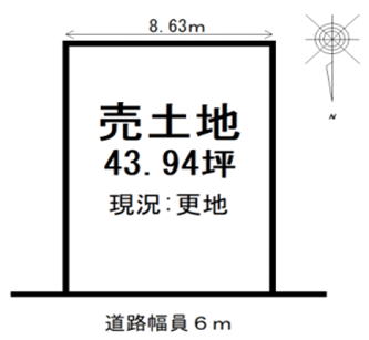 奈良県橿原市北妙法寺町土地物件の図面