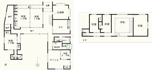 葛城市新在家本格和風日本建築物件の図面