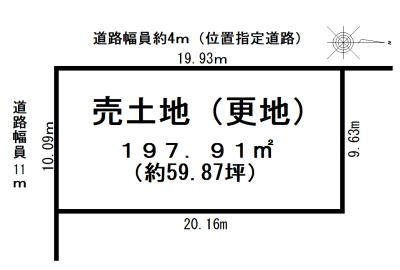 桜井市外山土地物件の図面