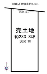 桜井市金屋土地物件の図面