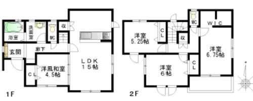 大和高田市市場新築一戸建て物件の図面
