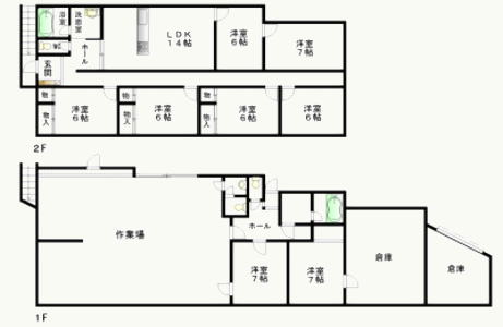 大和高田市曽大根店舗付住宅物件の図面