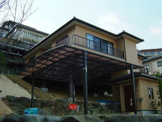 奈良県傾斜地建築新築一戸建施工例