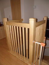 奈良県木造注文建築家づくり作り付け階段手すり、手作り
