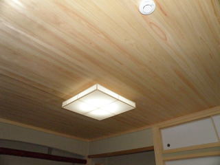 奈良県橿原市注文建築ひのき天然材使用天井