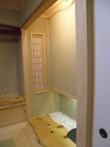 奈良県橿原市安い注文建築工務店床の間ヒノキ一枚板