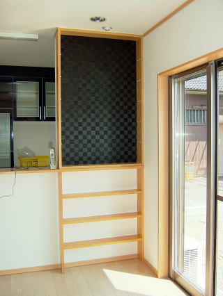 奈良県北葛城郡新築リビング施工例飾り棚