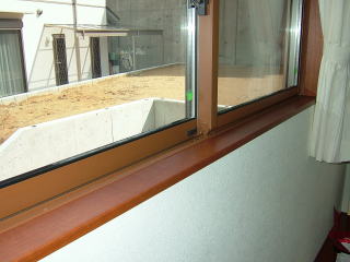 奈良県ローコスト注文建築住宅窓サッシ、ペアガラス樹脂サッシ