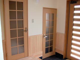 奈良県木造格安注文建築施工例玄関シューズクローゼット