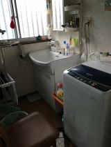 家財道具撤去前の洗面室