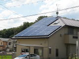 奈良　太陽光発電ソーラーパネル住宅配置東面